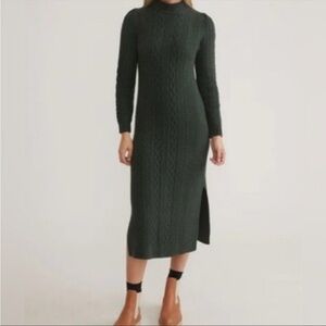 Women's Marine Layer Olina Green Knit sweater Dress long sleeves XS